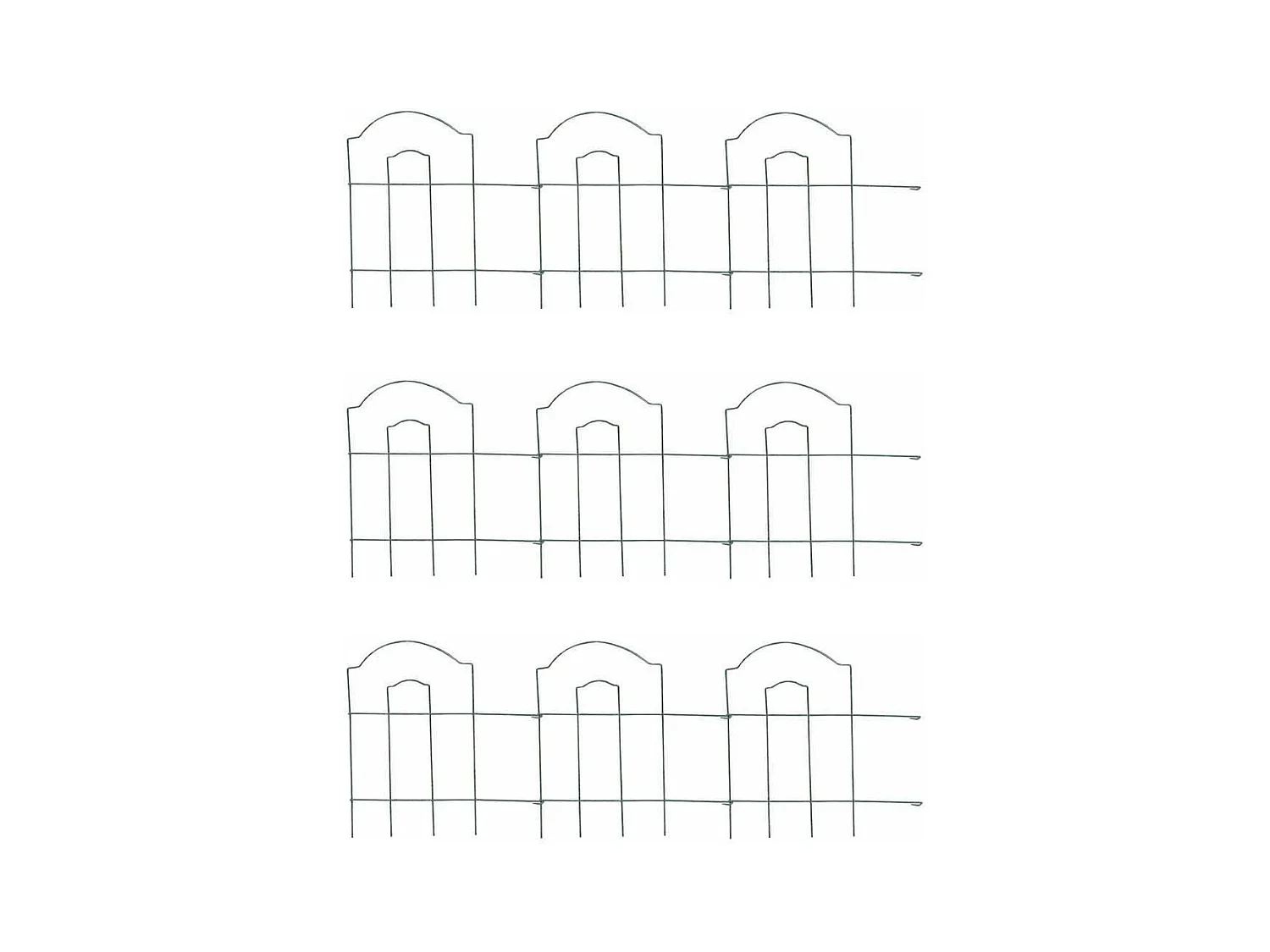 Bordure de jardin en métal Lawn 3m Lot de 9