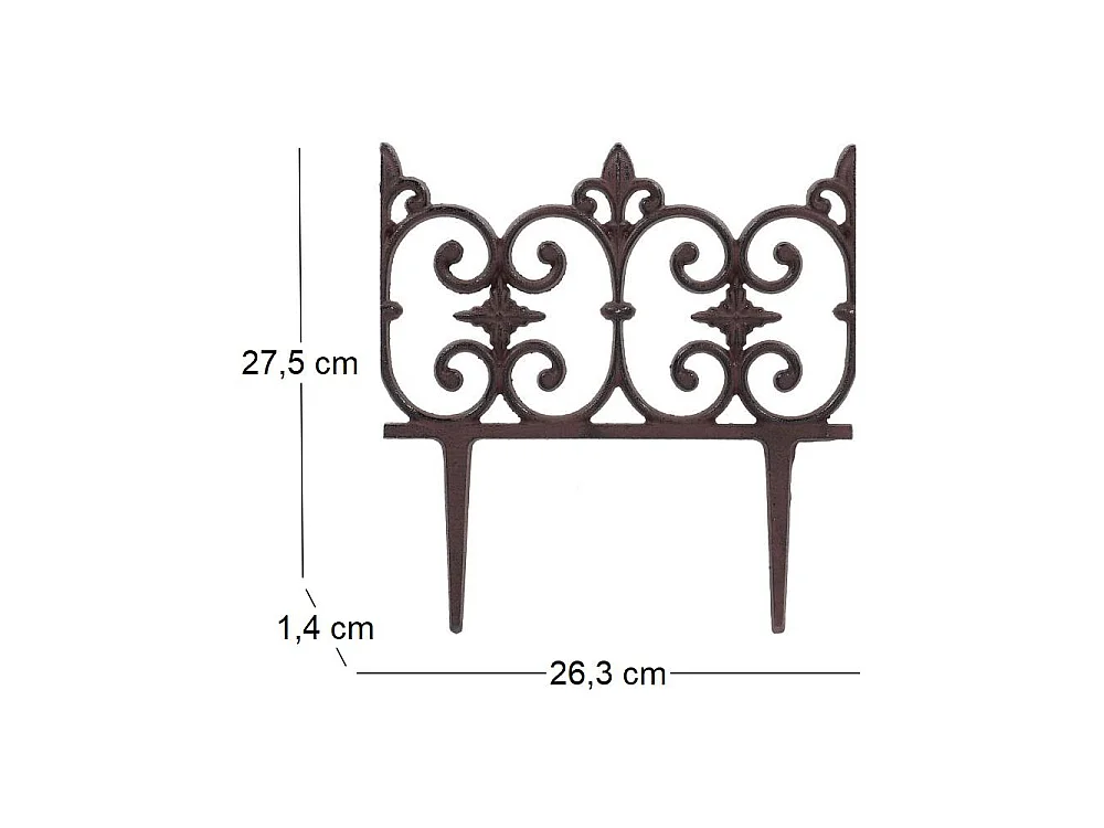 Bordure de jardin en fonte Valentine Unitaire