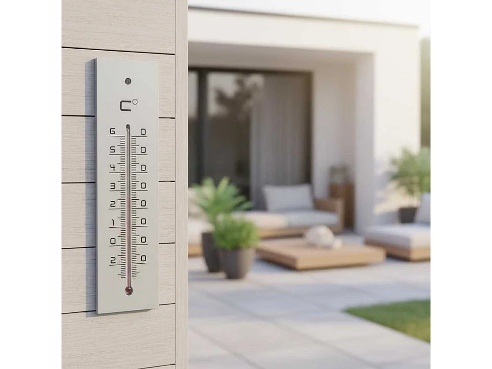 Thermometer aus zeitgenössischem Medium Grau - 30 cm