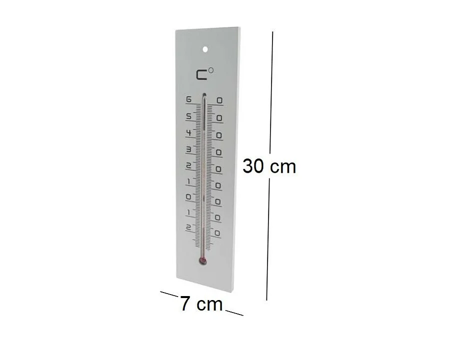 Thermometer aus zeitgenössischem Medium Grau - 30 cm