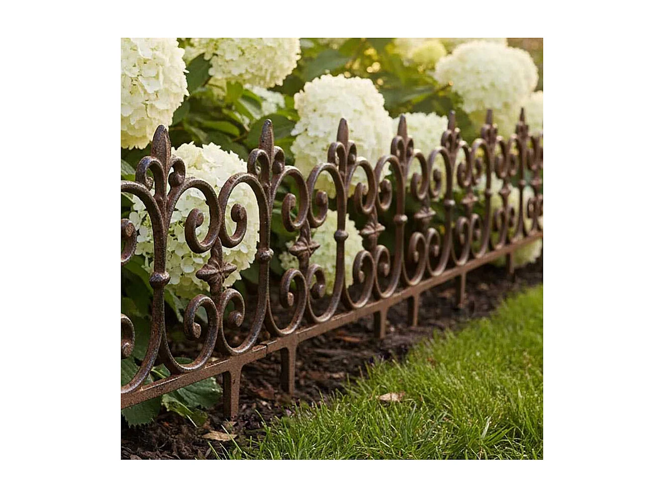 Bordure de jardin en fonte Valentine Lot de 10