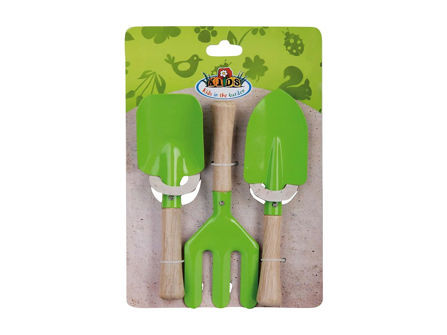 Kit petit jardinier accessoires pour enfant en métal Seau + gants + petits outils