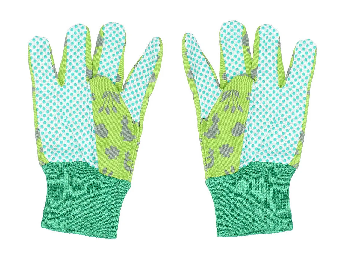 Kit petit jardinier accessoires pour enfant en métal Seau + gants + petits outils