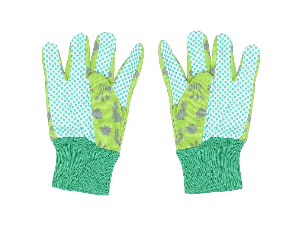 Kit petit jardinier accessoires pour enfant en métal Seau + gants + petits outils
