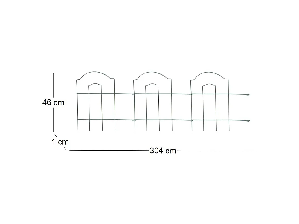 Bordure de jardin en métal Lawn 3m Lot de 3