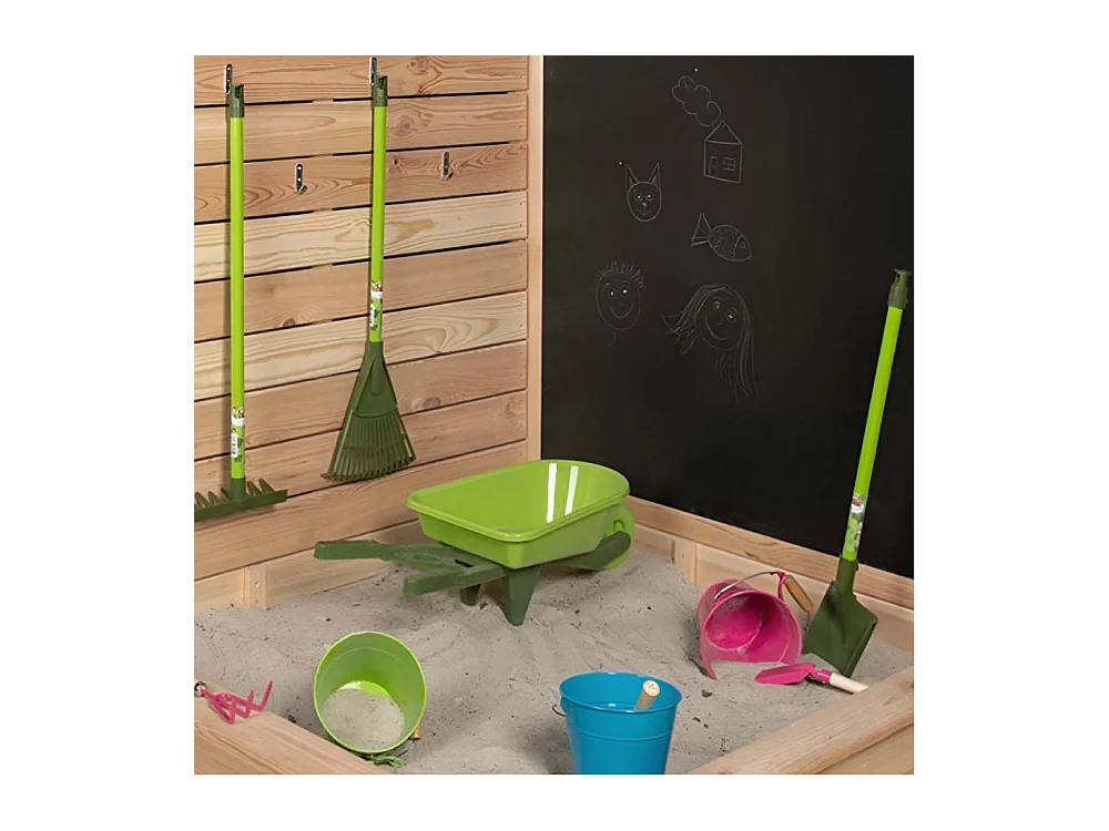 Outil de jardin en plastique pour enfant 70 cm Râteau classique