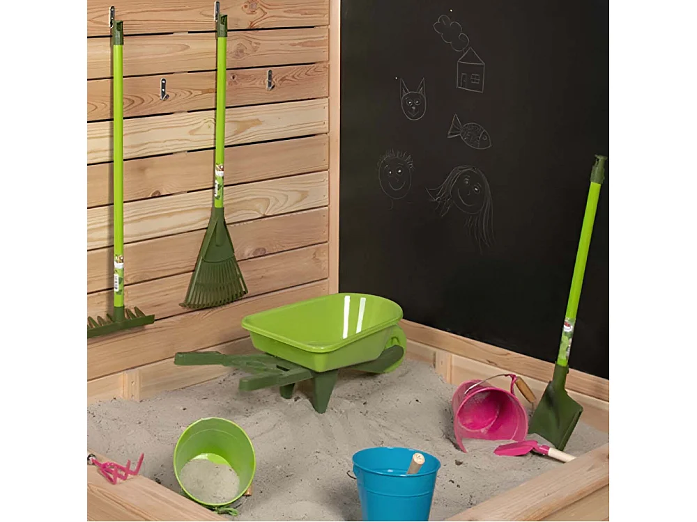 Outil de jardin en plastique pour enfant 70 cm Râteau classique