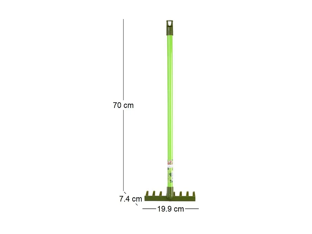 Outil de jardin en plastique pour enfant 70 cm Râteau classique