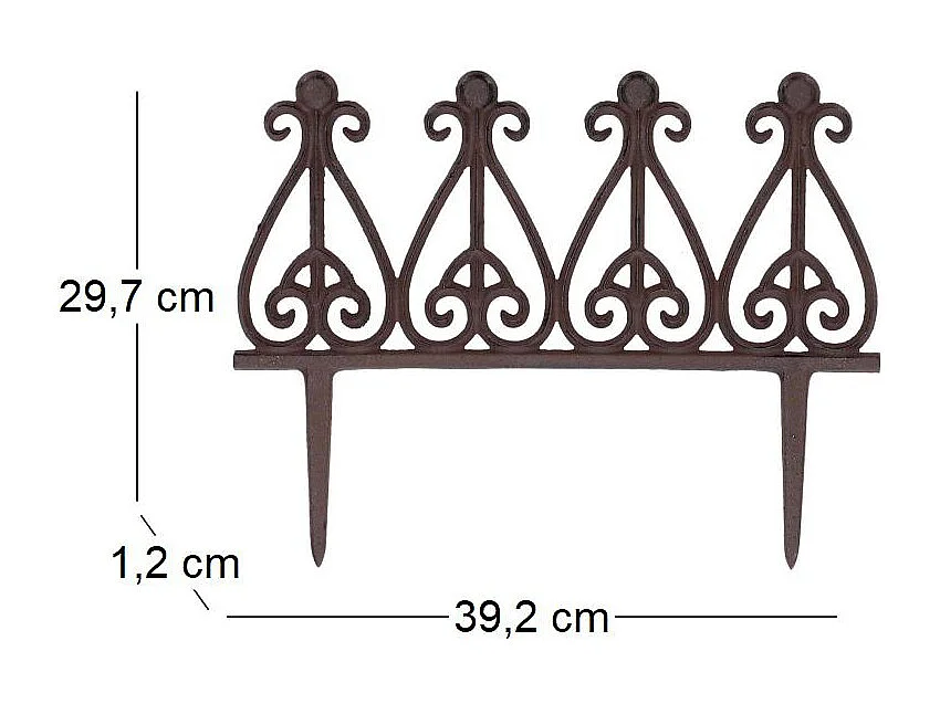 Bordurette en fonte à planter Charme Lot de 10