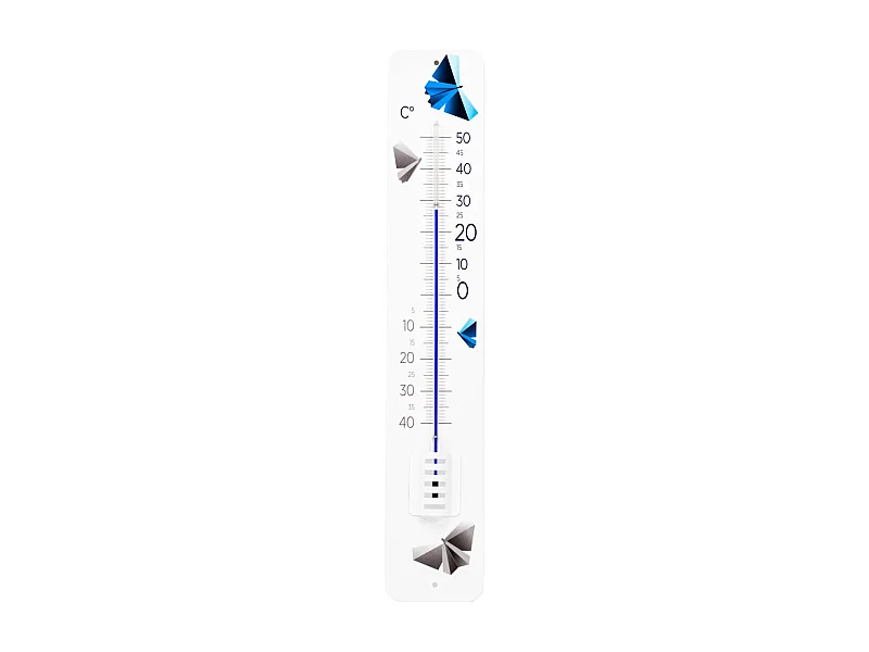 Thermometer aus Metall mit Origami-Dekor Modell 2