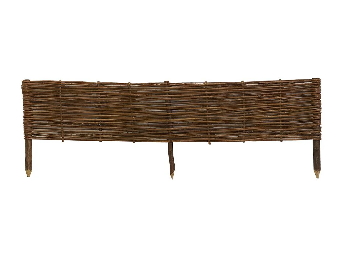 Bordures en osier tressé naturel (Lot de 4) 120 x 25 cm