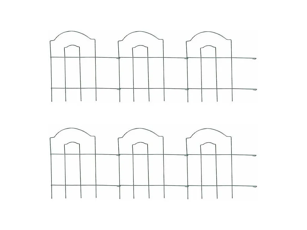 Bordure de jardin en métal Lawn 3m Lot de 6