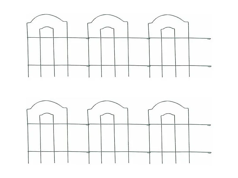 Bordure de jardin en métal Lawn 3m Lot de 6