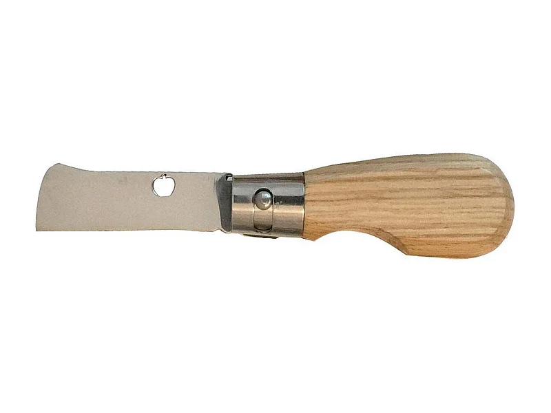 Aufklappbares Pfropfmesser mit Griff aus Eiche