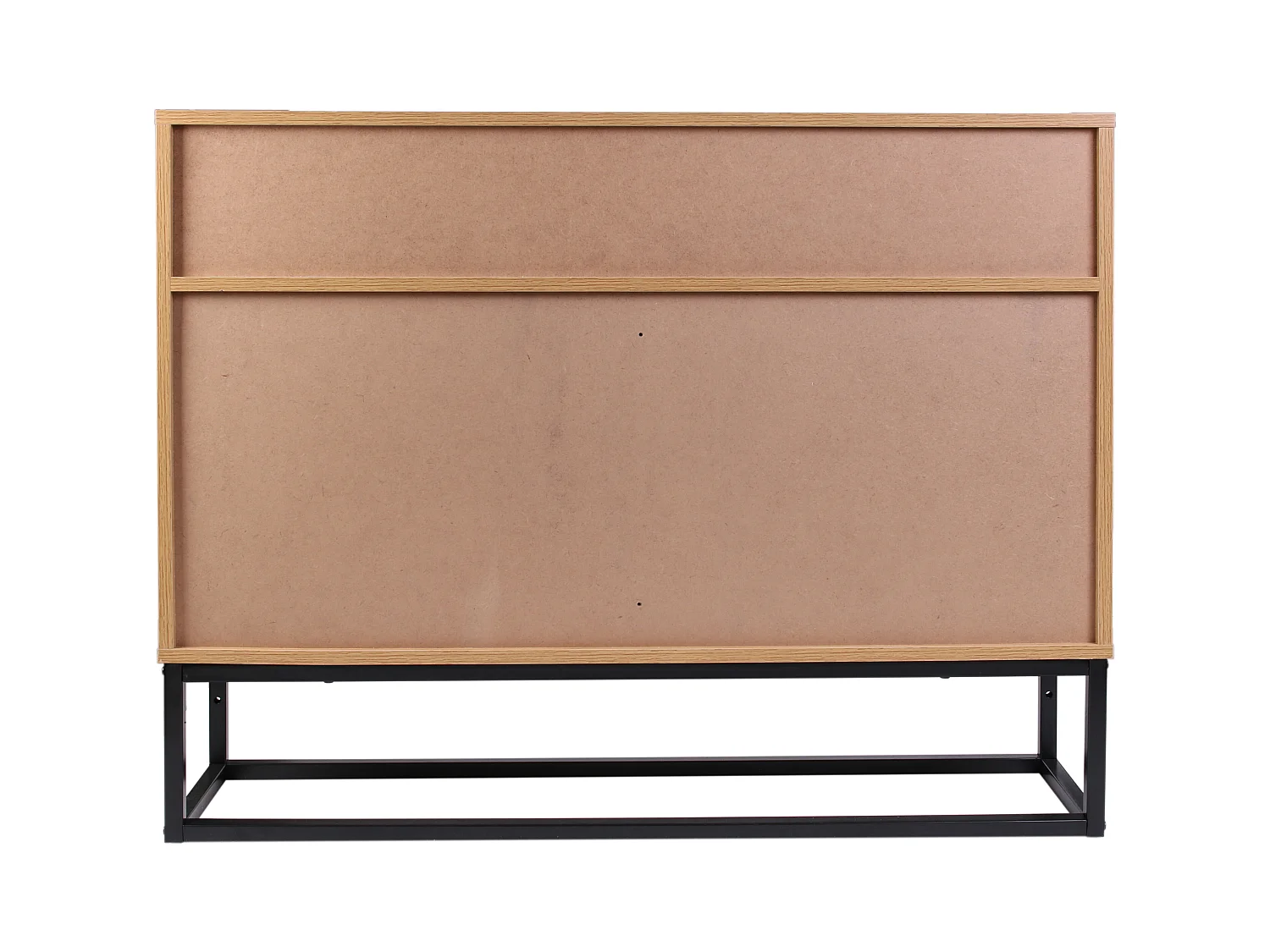 Buffet Bois Et Metal Abbott Marron, Noir