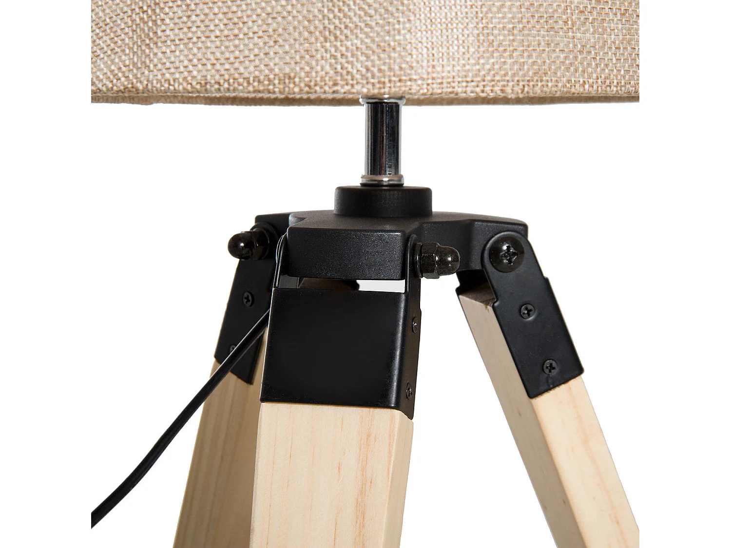 Lámpara de mesa crema 24x24x45 cm HOMCOM