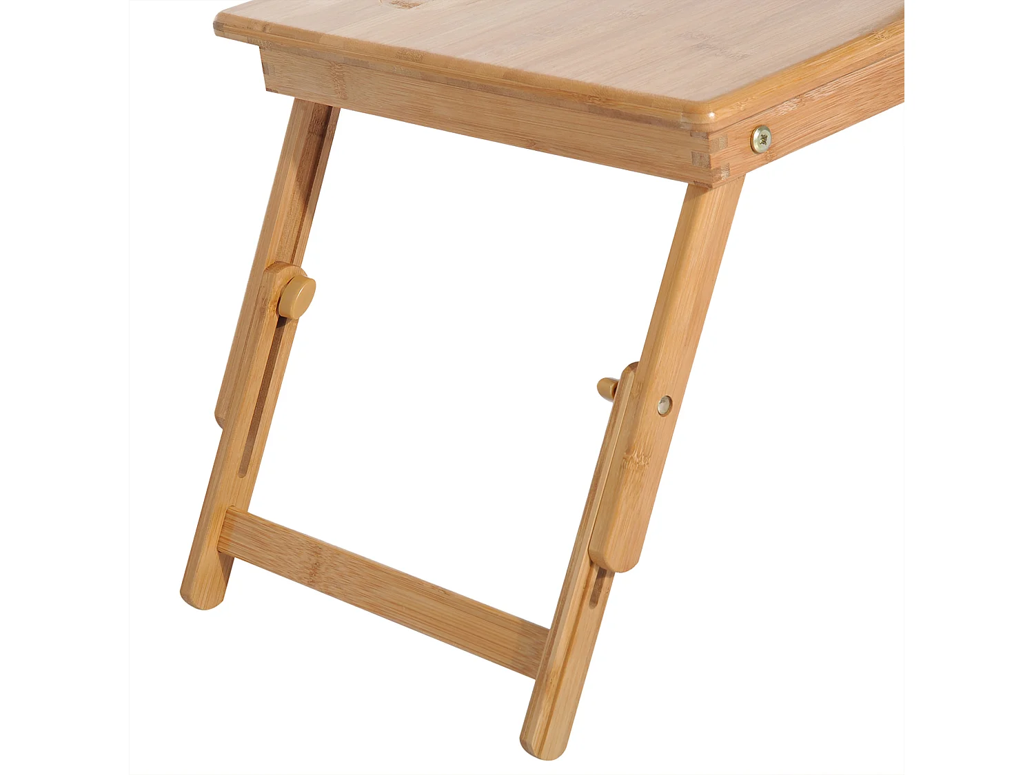 Mesa de ordenador portátil natural bambú 72x35x30 cm HOMCOM