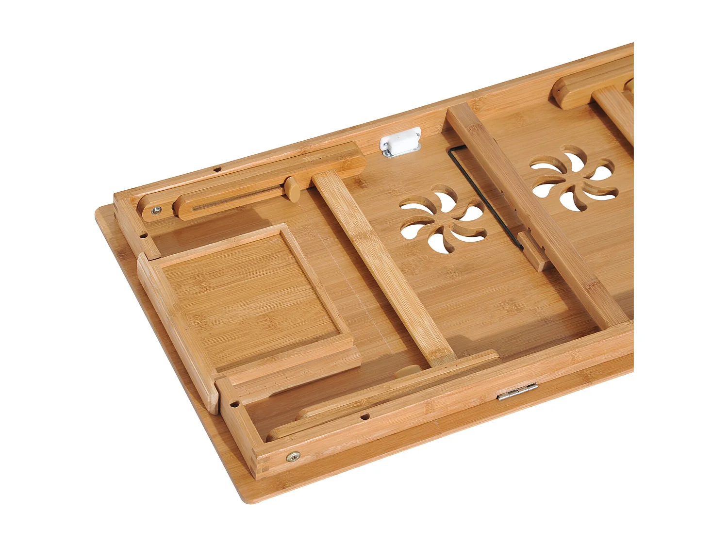 Mesa de ordenador portátil natural bambú 72x35x30 cm HOMCOM