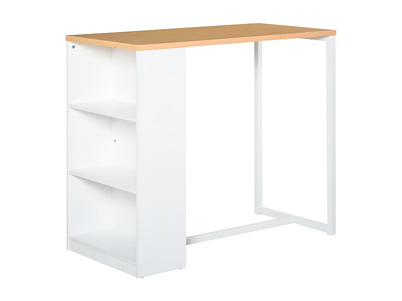 Mesa de bar blanco, roble 115x55x100 cm HOMCOM