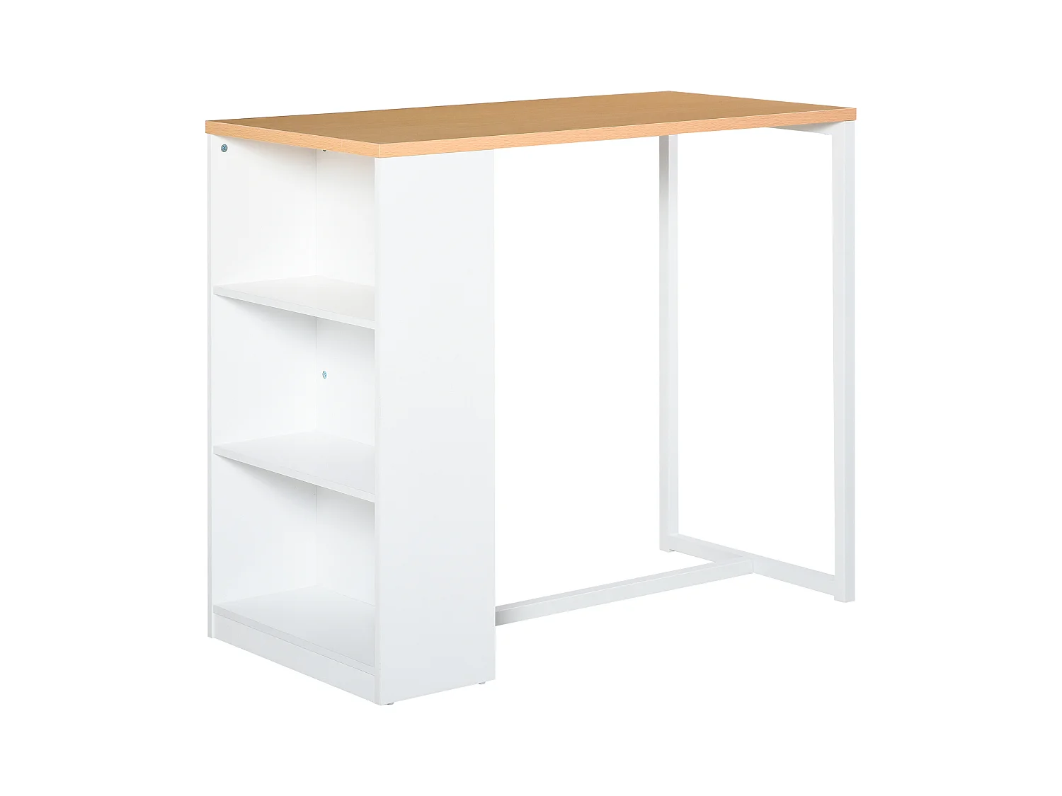 Mesa de bar blanco, roble 115x55x100 cm HOMCOM