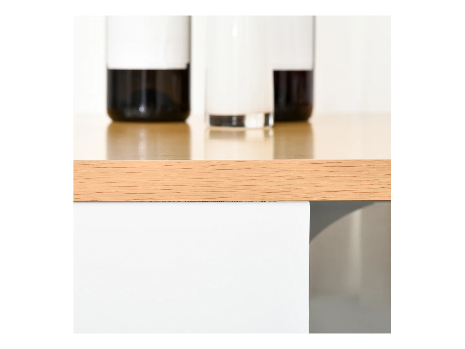 Mesa de bar blanco, roble 115x55x100 cm HOMCOM