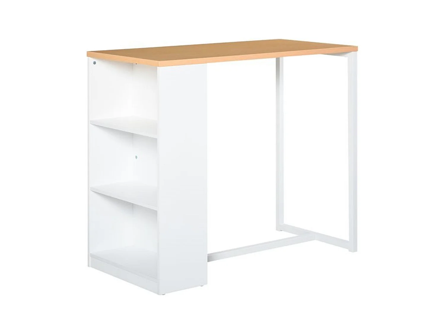 Mesa de bar blanco, roble 115x55x100 cm HOMCOM