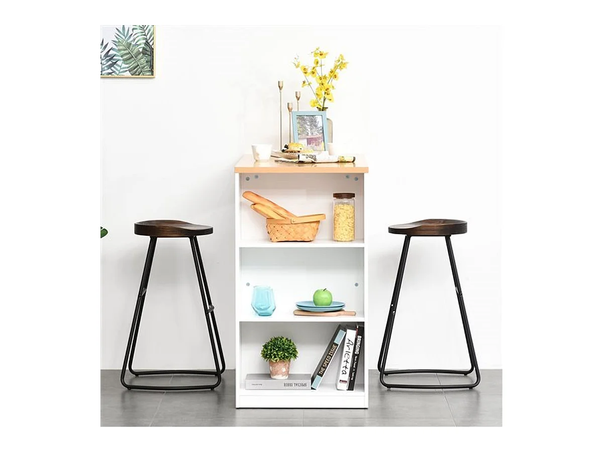 Mesa de bar blanco, roble 115x55x100 cm HOMCOM