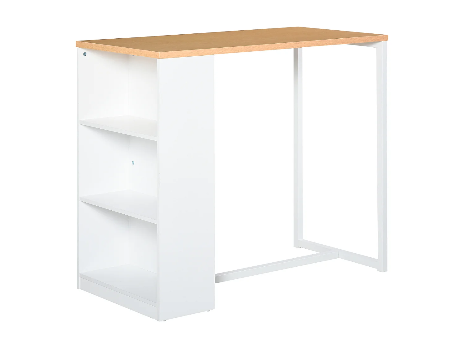 Mesa de bar blanco, roble 115x55x100 cm HOMCOM