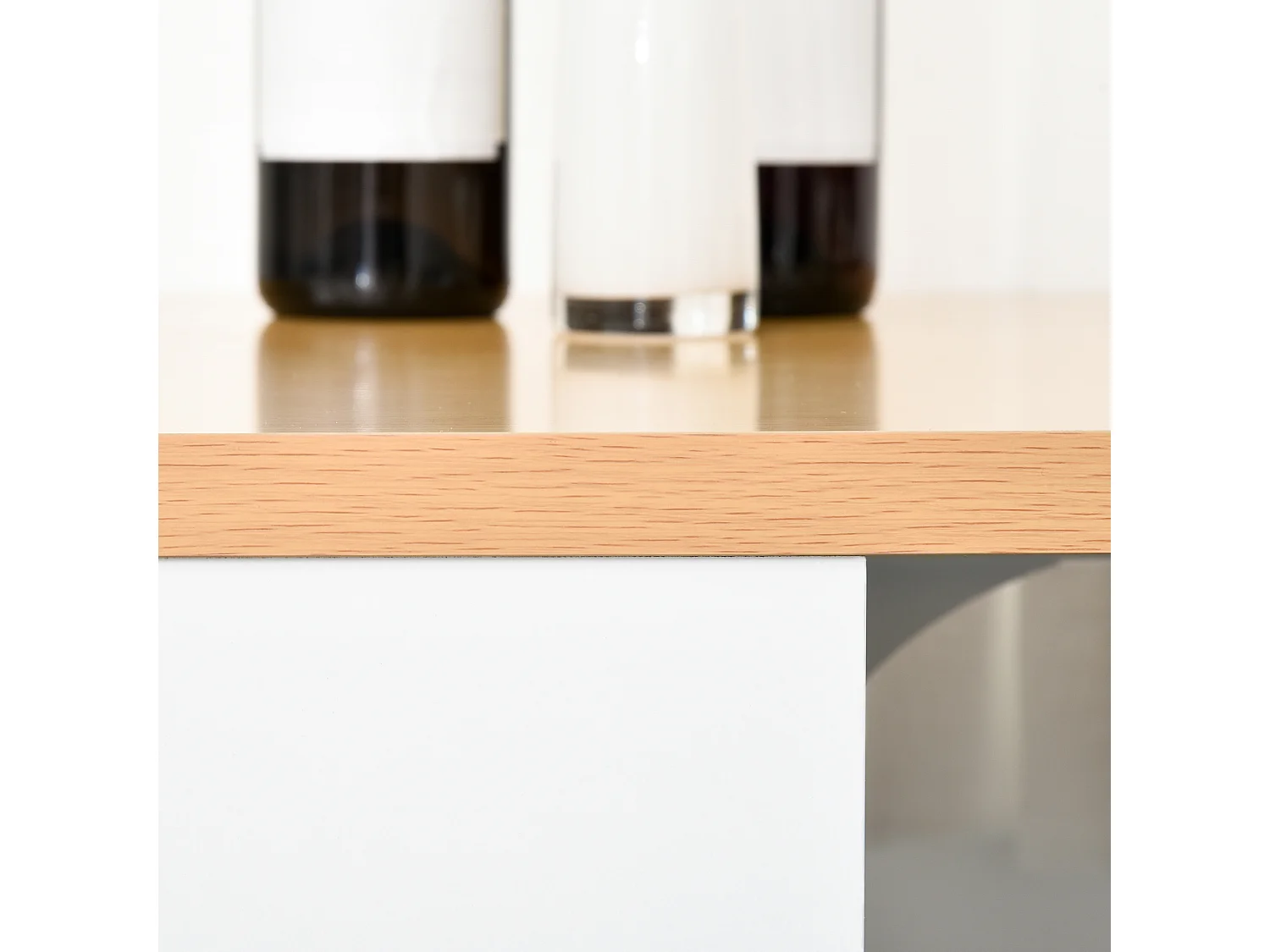 Mesa de bar blanco, roble 115x55x100 cm HOMCOM