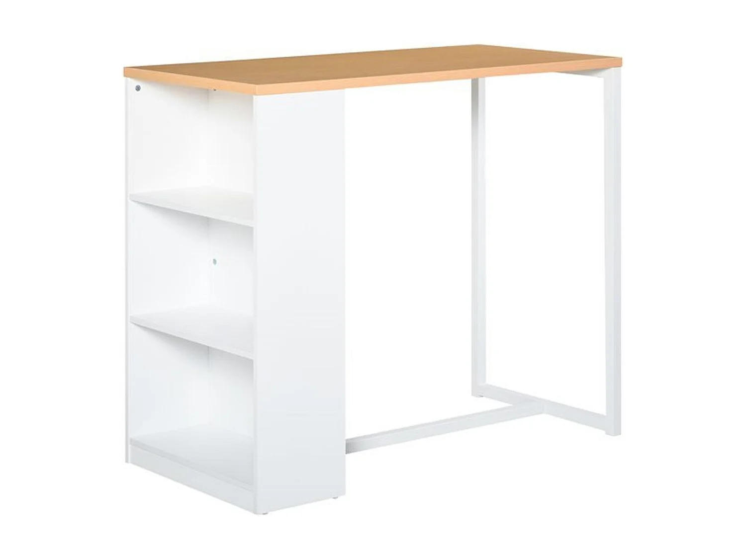 Mesa de bar blanco, roble 115x55x100 cm HOMCOM