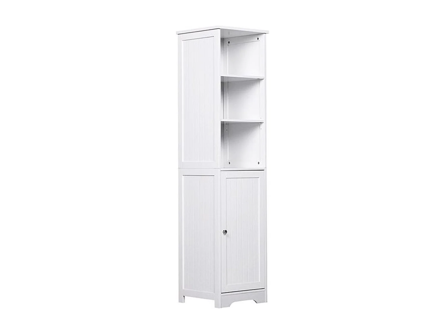 Armario alto de baño blanco 40x38x160cm kleankin