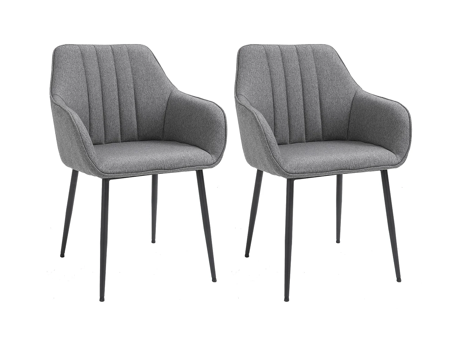 Juego de 2 sillas de comedor gris 59.5x56.5x81 cm HOMCOM