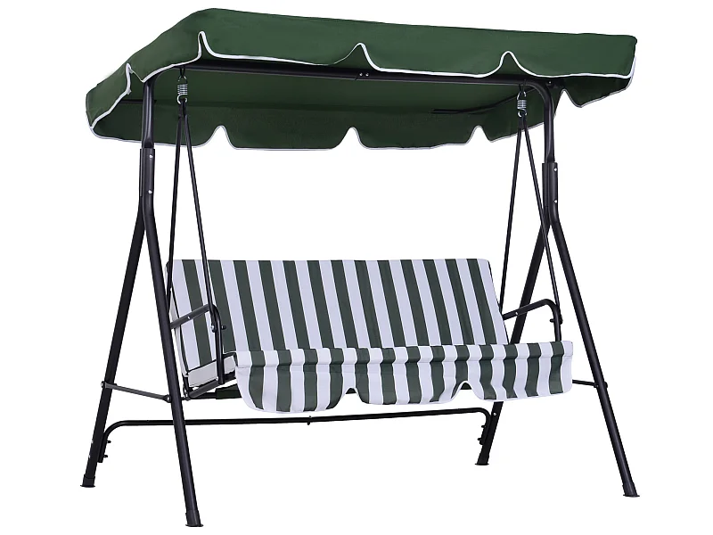 Columpio de jardín verde 172x110x153cm Outsunny