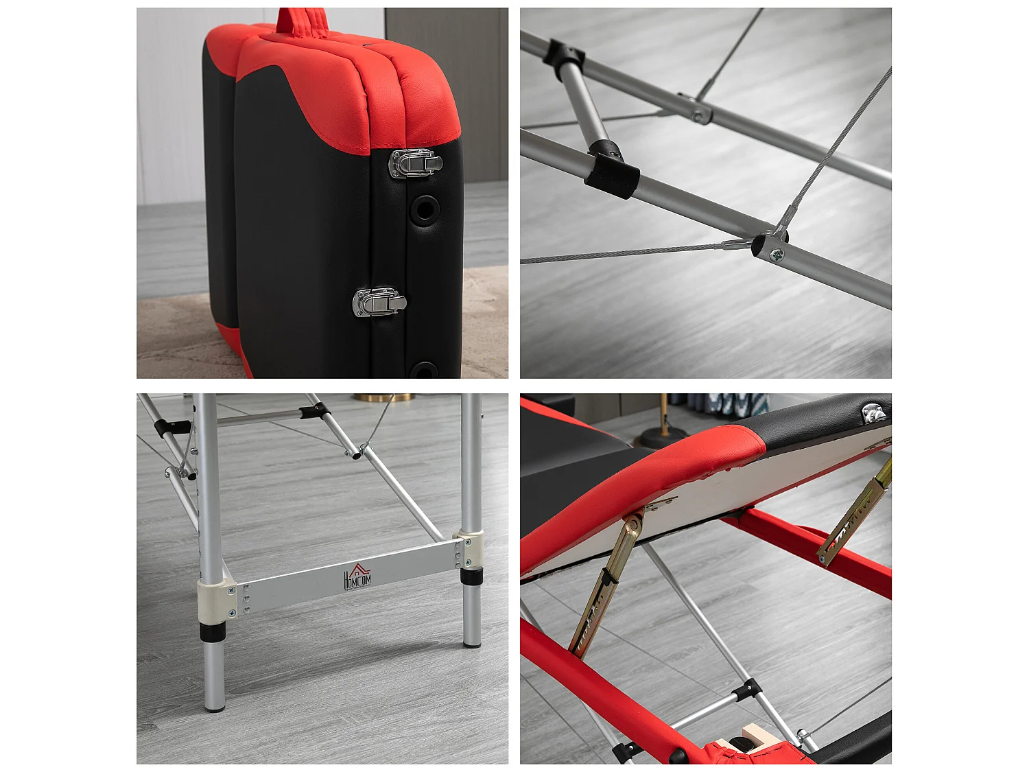 Camilla de masaje plegable multicolor 215x60x84 cm HOMCOM