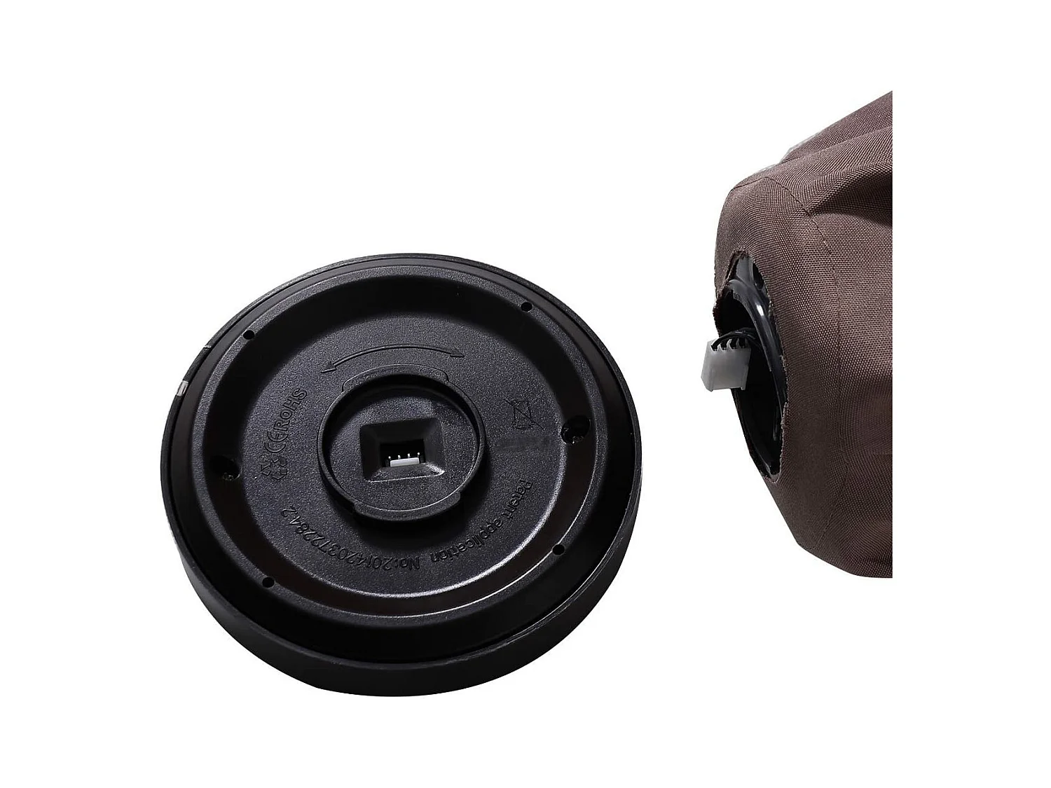 Parasol de Jardin/Parasol Déporté et Inclinable de Jardin Dia 270 CM avec 16 LED Marron