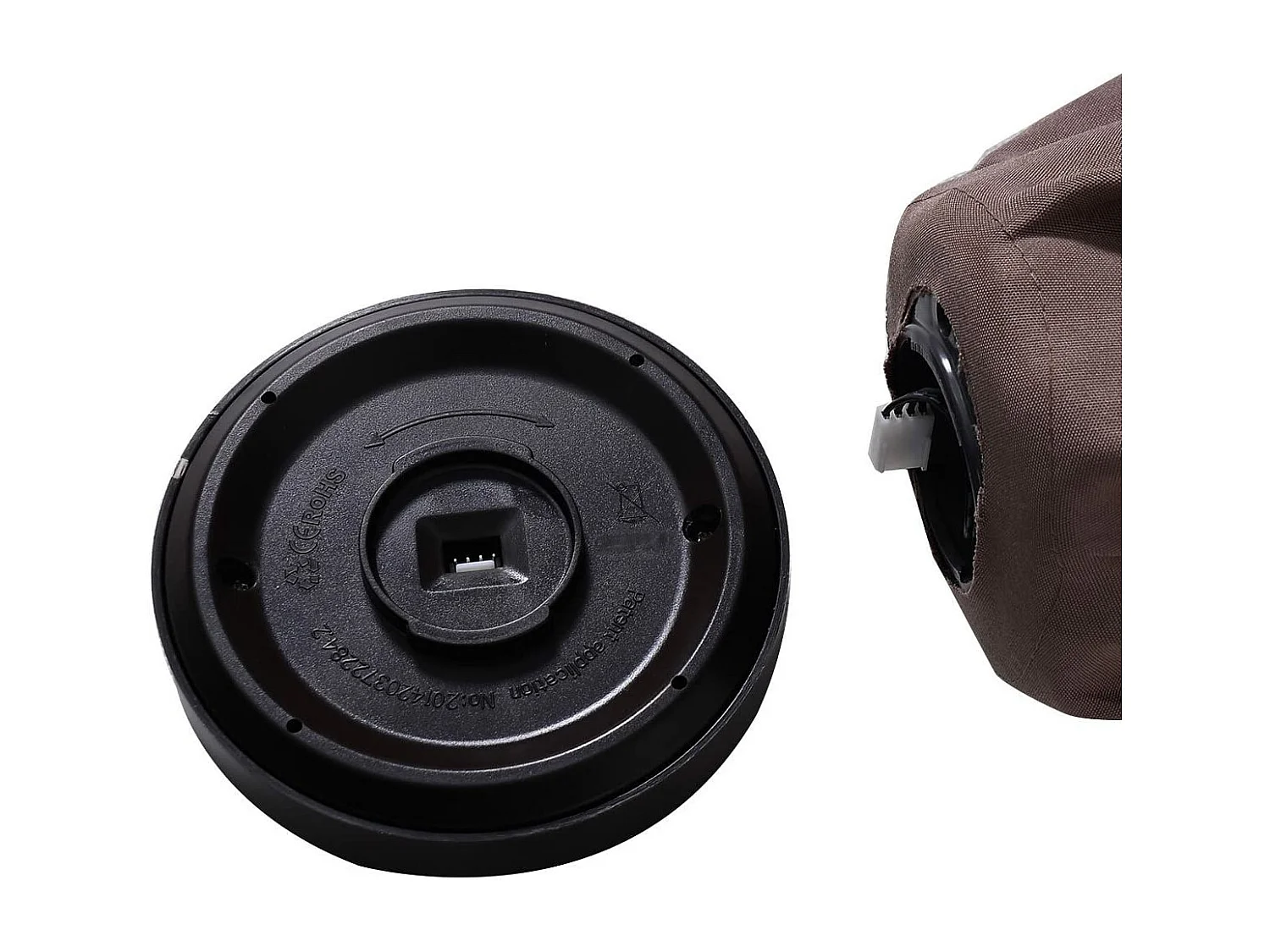 Parasol de Jardin/Parasol Déporté et Inclinable de Jardin Dia 270 CM avec 16 LED Marron