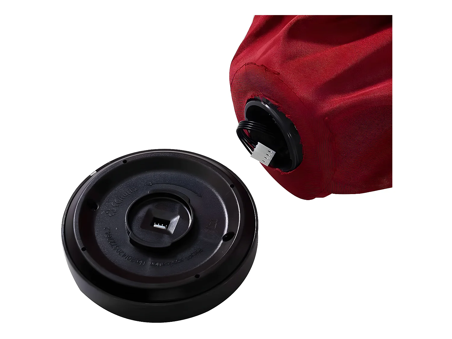 Parasol de jardin inclinable 3m avec éclairage 24 led lampe solaire parasol déporté