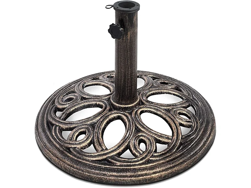 Base de Parasol Support de Parasol en Fonte Solide pour Colonne de Parapluie 38mm/48mm Intérieure et Extérieure