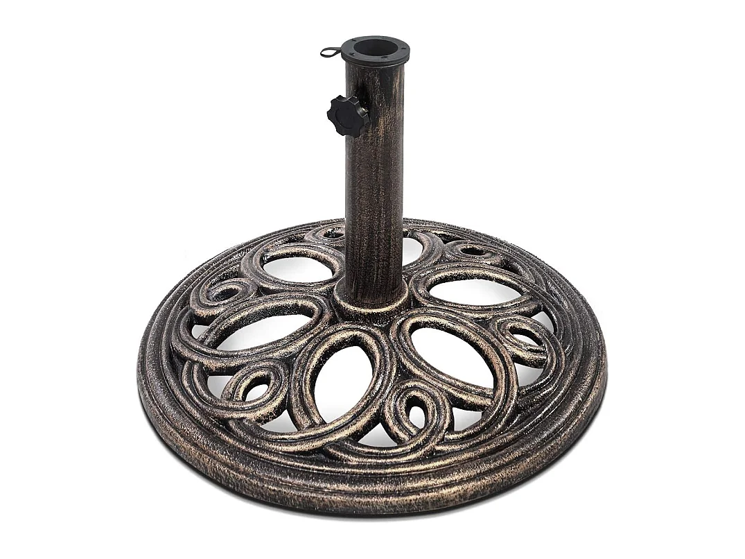 Base de Parasol Support de Parasol en Fonte Solide pour Colonne de Parapluie 38mm/48mm Intérieure et Extérieure