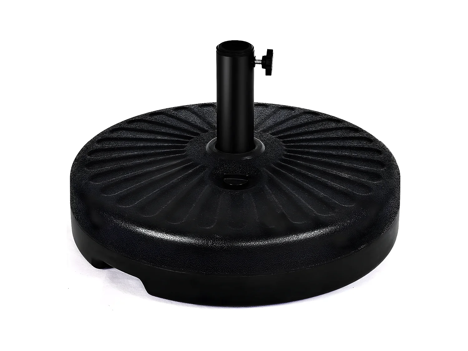Base/Pied de Parasol Base de Parasol Support pour parasol Plastic Injection d'eau 23L rond noir
