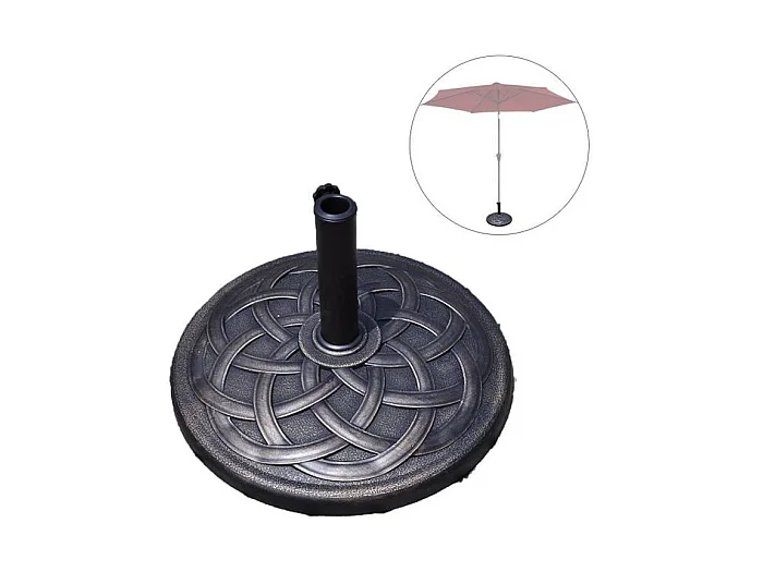 Base/Pied de Parasol Support pour parasol ou parapluie Convient pour Diamètre de 38mm ou 48mm Support pour parasol rond Bronze