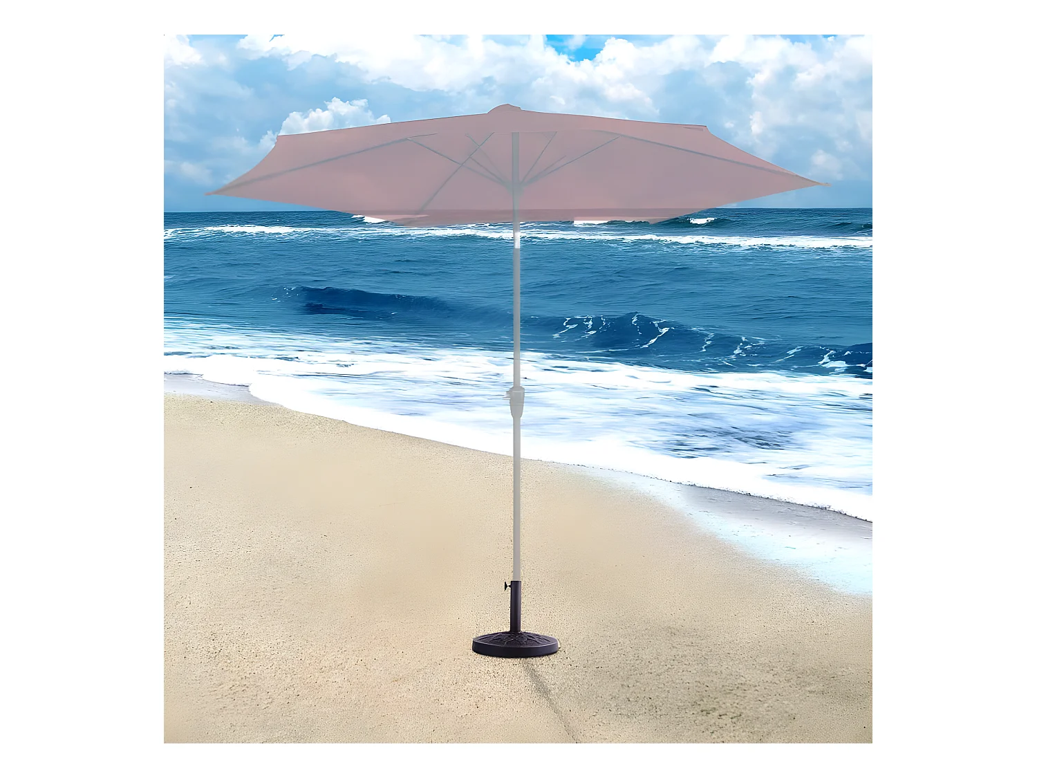 Base/Pied de Parasol Support pour parasol ou parapluie Convient pour Diamètre de 38mm ou 48mm Support pour parasol rond Bronze