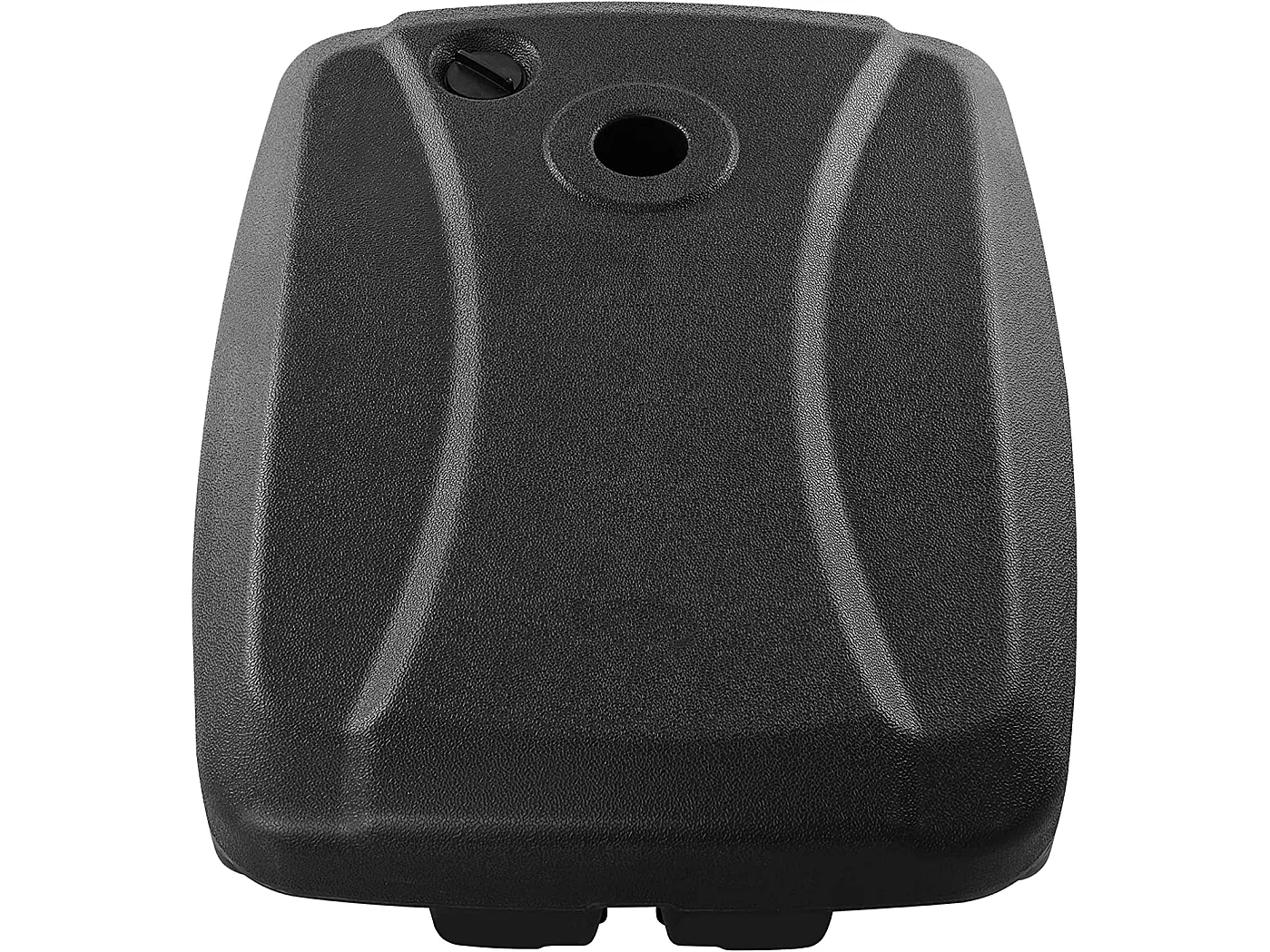 Pied de Parasol en HDPE, avec Roues et Croix du Bas, Remplir de Sable 95KG ou d'Eau 60L, pour Parasol Φ7cm, 81x61x15cm, Noir