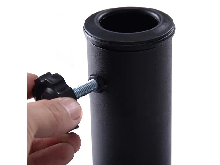 Base/Pied de Parasol Support pour parasol ou parapluie Convient pour Diamètre de 38mm ou 48mm Support pour Parasol Noir demi-rond