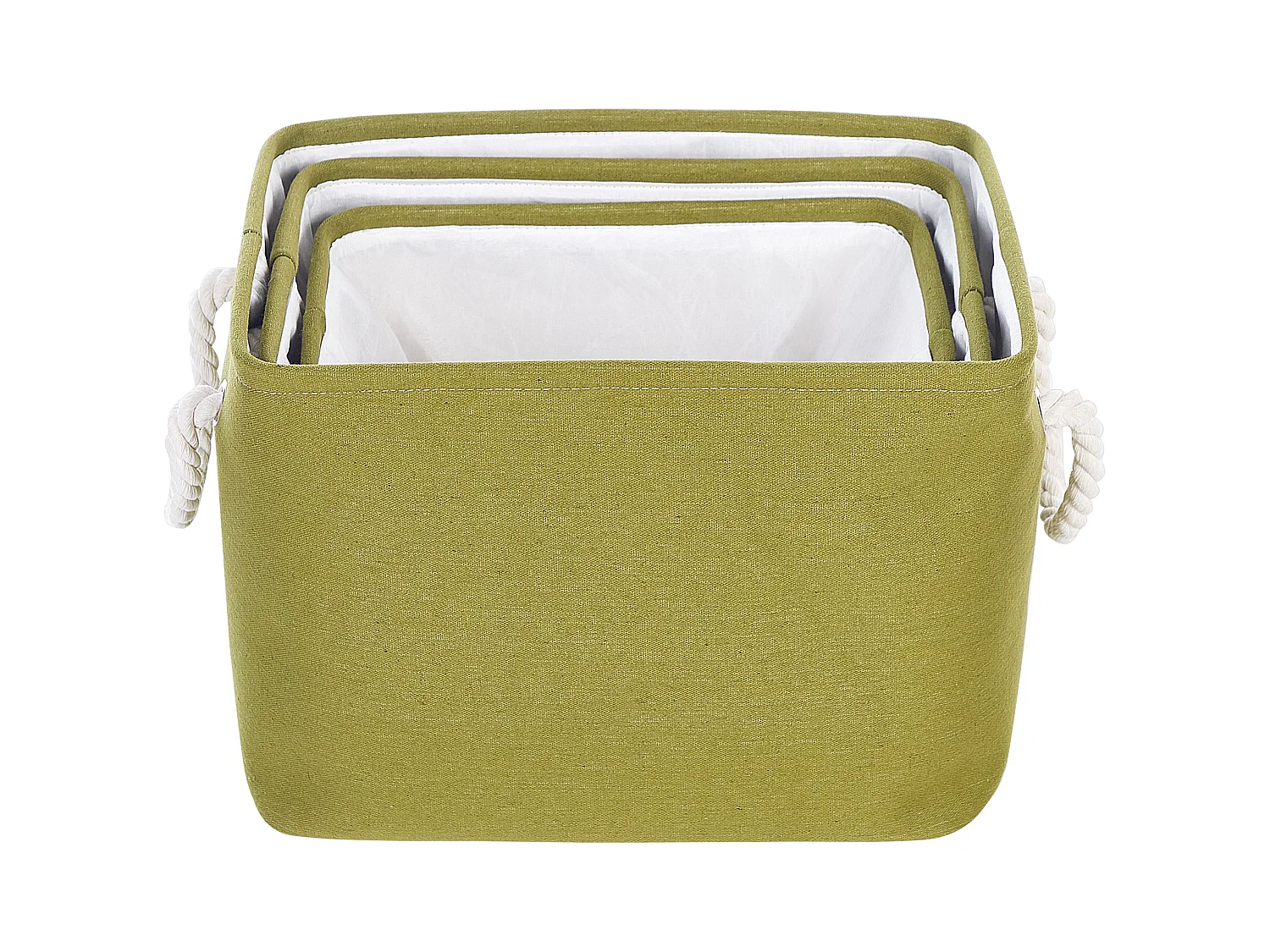 Set van 3 manden DARQAB Katoen Olijfgroen