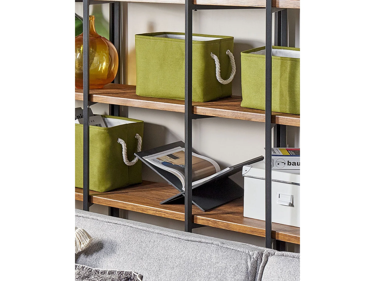 Zestaw 3 koszy DARQAB Bawełna Oliwkowy