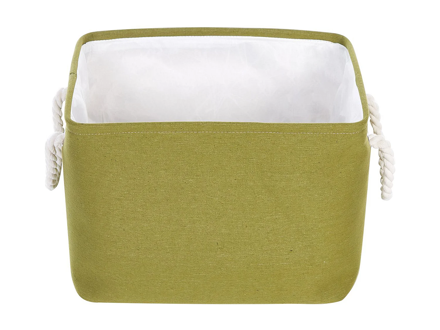 Aufbewahrungskorb 3er Set grün handgemacht Textilkorb mit Griffen Modern Darqab