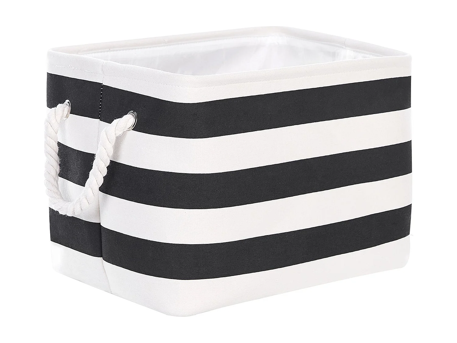 Lot de 3 paniers DARQAB Coton Noir/blanc