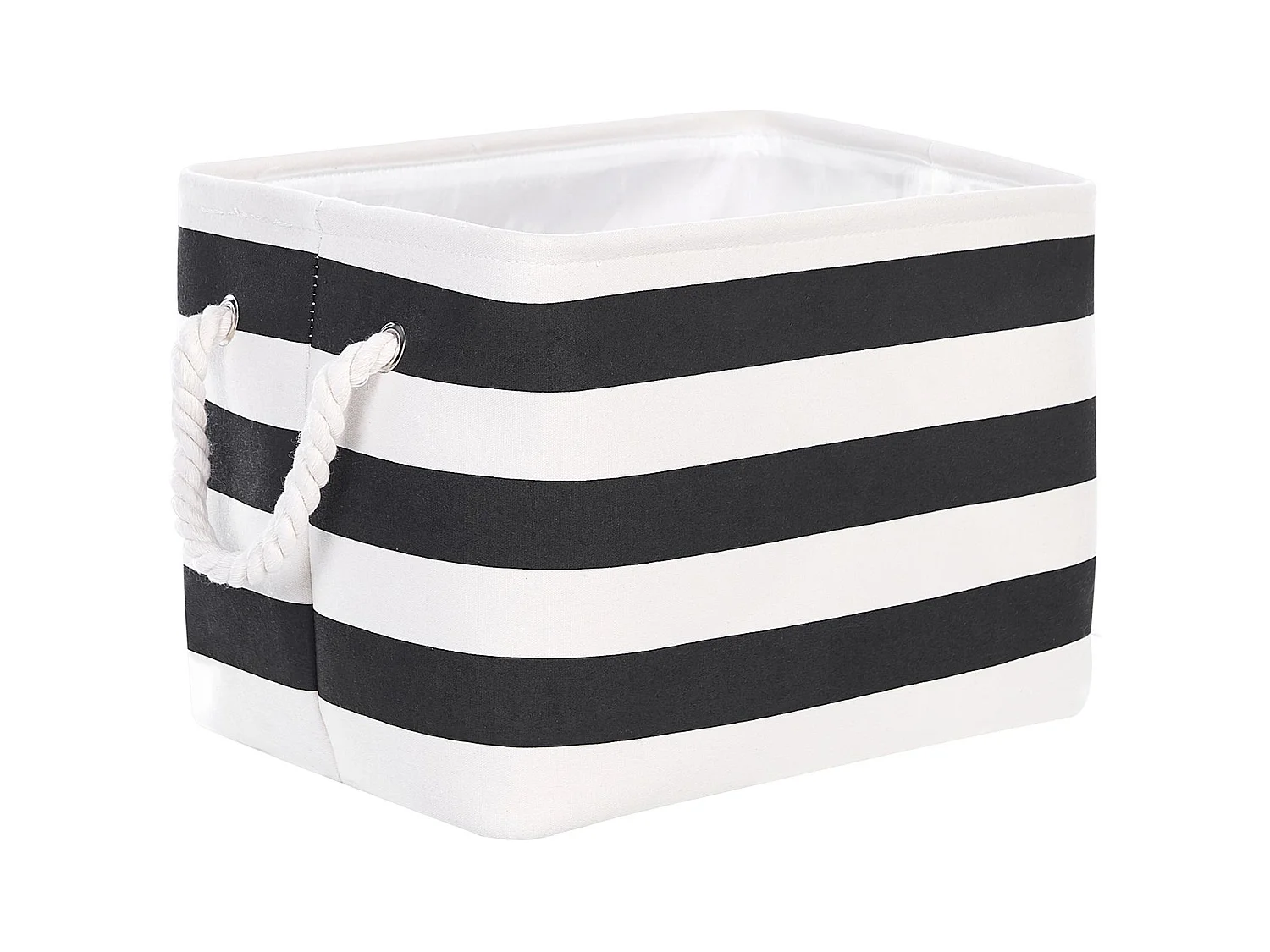 Lot de 3 paniers DARQAB Coton Noir/blanc