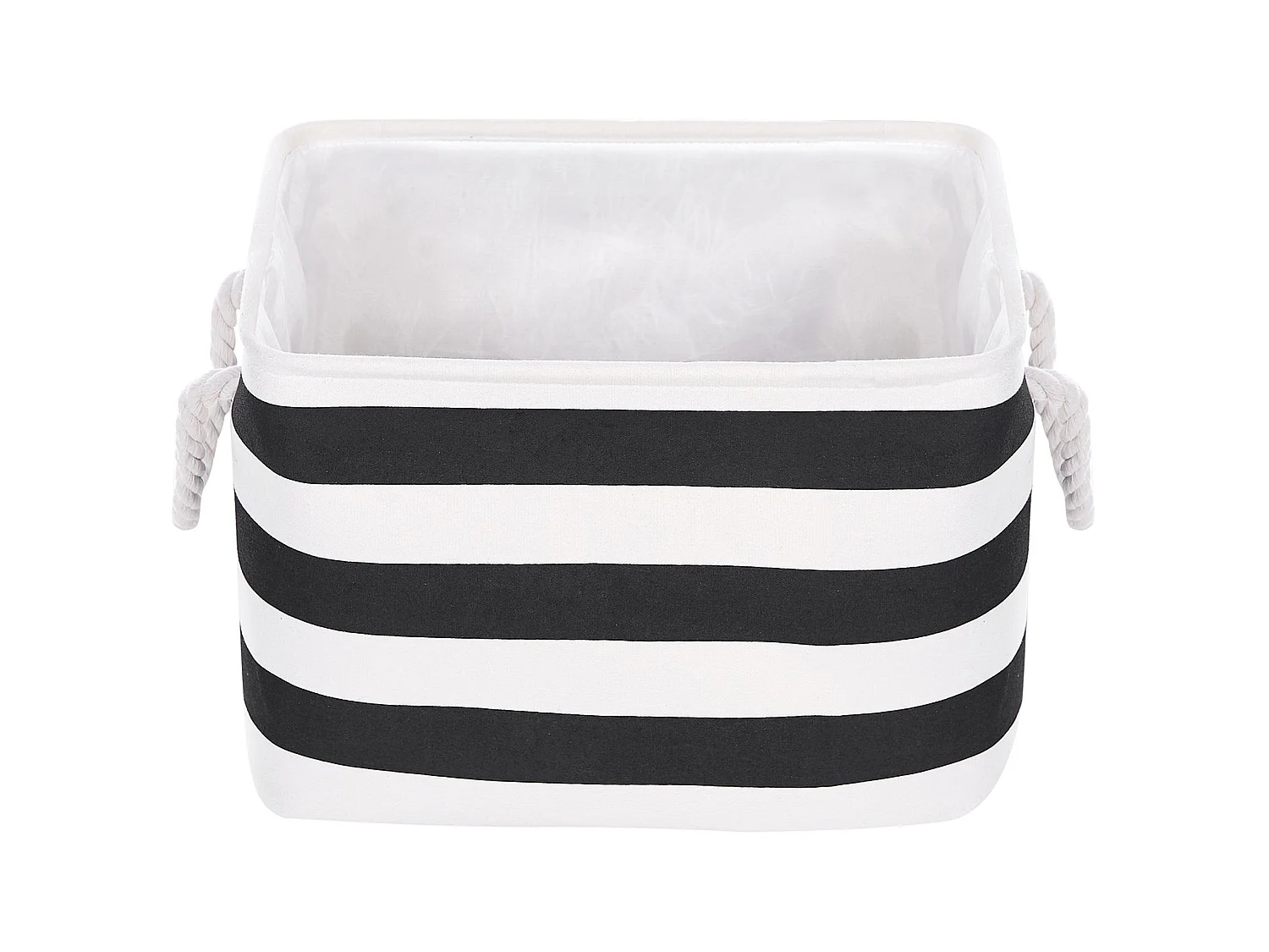Lot de 3 paniers DARQAB Coton Noir/blanc